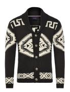Shawl Collar Intarsia Cardigan Lindbergh Black