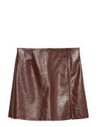 Vmnelly Hr Colored Vinyl Skirt Noos Vero Moda Brown