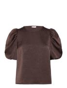Sinda Blouse A-View Brown