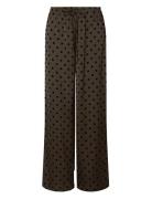 Pcjytta Mw Straight Satin Pants Wvn D2D Pieces Brown