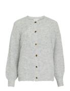 Vilampe O-Neck L/S Knit Cardigan-Noos Vila Grey