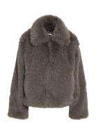 Nmevie L/S Fur Jacket Noos NOISY MAY Grey
