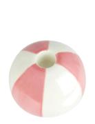 Keramisk Lysestage Beachball, Pink 8 Cm Balvi Pink