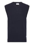 Lambswool V-Neck Slipover Lindbergh Navy