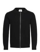 Lambswool L/S Cardigan With 2-Way Z Lindbergh Black