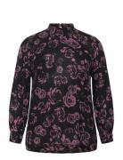 Kcami Ls Blouse Printed Kaffe Curve Black