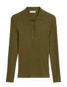 Polos Long Sleeve Marc O'Polo Khaki