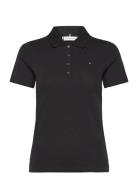 1985 Slim Pique Polo Ss Tommy Hilfiger Black