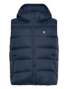 Svls Nylon Zip Off Hood Down Puf Calvin Klein Jeans Navy