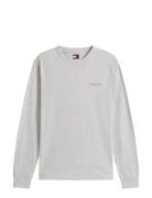 Tjm Slim Chest Linear Ls Tee Ext Tommy Jeans White