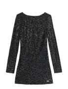Tjw Metallic Aop Mini Ls Dress Tommy Jeans Black
