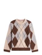 Alpaca Blend Argyle C-Nk Ls Swt Tommy Hilfiger Patterned