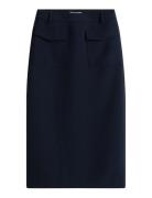 Punto Tailored Midi Skirt Tommy Hilfiger Navy