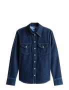 Regular Fit Ls Shirt Dark Blue Tommy Jeans Blue