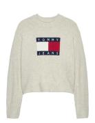 Tjw Melange Flag Sweater Rib Ext Tommy Jeans Cream