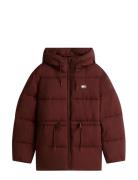 Tjw Hooded Midi Puffer Jacket Tommy Jeans Burgundy