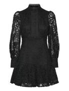 Remy Embroidered Mini Dress Bardot Black