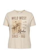 Carpayton Ss O-Neck Jeans Tee Jrs ONLY Carmakoma Cream