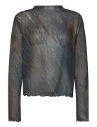 Simple Longsleeve Martian Flow Print-38 Hope Blue