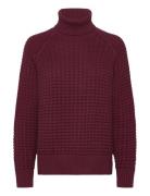 Keya Popcorn Ls High Nk Jumper French Connection Burgundy