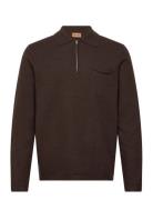 Mmgryan Boil Zip Polo Pullover Mos Mosh Gallery Brown