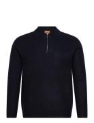 Mmgryan Boil Zip Polo Pullover Mos Mosh Gallery Navy