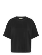 Hellemw Emb Boxy Tee My Essential Wardrobe Black