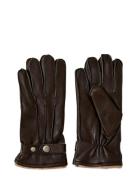 Slhpoul Leather Gloves Selected Brown