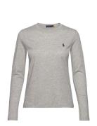 Long-Sleeve Jersey Crewneck Tee Polo Ralph Lauren Grey