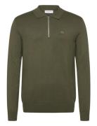 Ecovero L/S Zip Polo Lindbergh Khaki