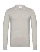 Ecovero L/S Zip Polo Lindbergh Grey