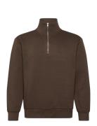 Half Zip Sweat Lindbergh Brown