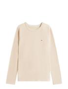 Wb Ls Waffle & Pj Set - Boxed Tommy Hilfiger Beige