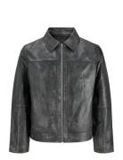 Jorclean Leather Jacket Styd Aw25 Jack & J S Black