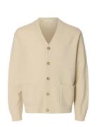 Slhcoba Ls Knit Relaxed V-Neck Cardigan Selected Cream