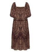 Pleated Georgette Ganni Brown