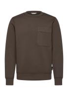 Cfvidar Viscose Sweat W.contrast Po Casual Friday Brown