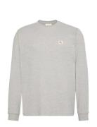 Ls Waffle Badge Crewnk Tee Calvin Klein Jeans Grey