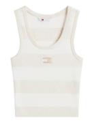Tjw Crop Stripe Tank Tommy Jeans Beige