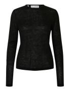 Slfshirley Ls Knit O-Neck Selected Black