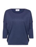 A2561, Milasz R-Neck Pullover Saint Tropez Navy