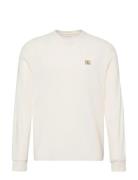 Ls Waffle Badge Crewnk Tee Calvin Klein Jeans White