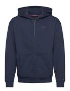 Tonal Flag Emb Zip Hoodie Tommy Hilfiger Navy
