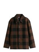 Wool Dbl Face Check Chore Jkt Tommy Hilfiger Brown