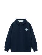 100% Cotton Polo-Style Sweatshirt Mango Navy