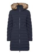 Fuji Faux Fur Hood Mid Length Superdry Navy