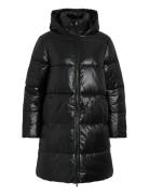 Vilidda L/S Hood Shinny Puffer Jacket Vila Black