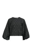 Objzammi L/S Re O-Neck Top 140 Object Black