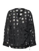 Objelma L/S Lo Wrap Shirt 142 Object Black