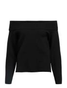 Objreynard L/S Re Off Shoulder Knit Div Object Black